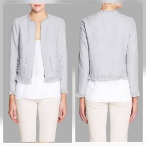 REBECCA TAYLOR SLUB SUITING JACKET, SIZE 10